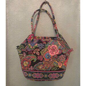 Vera Bradley Morgan Pleated Symphony in Hue Quilted Shoulder Bag Bucket Purse